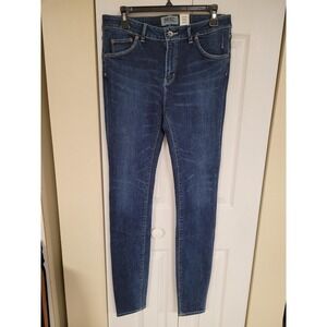 WESC Lizzy Tight Fit Low Waist Slim Y2K Dark‎ Stretch Jeans NWT Size 30X33